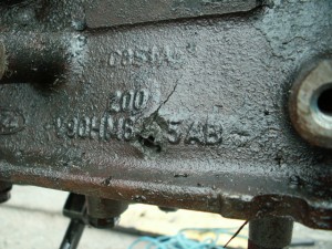 Damaged Cosworth cylinder block Damaged Cosworth cylinder block