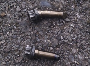 Pair of Broken / Snapped Big End Bolts Pair of Broken / Snapped Big End Bolts